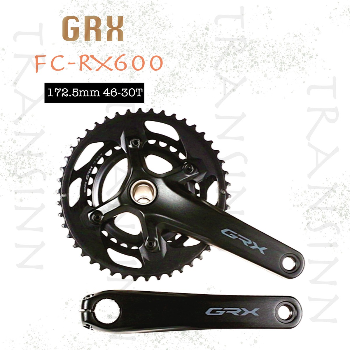 Shimano GRX FC-RX600 Crankset 2x11 Spd 172.5mm 46-30T New Without
