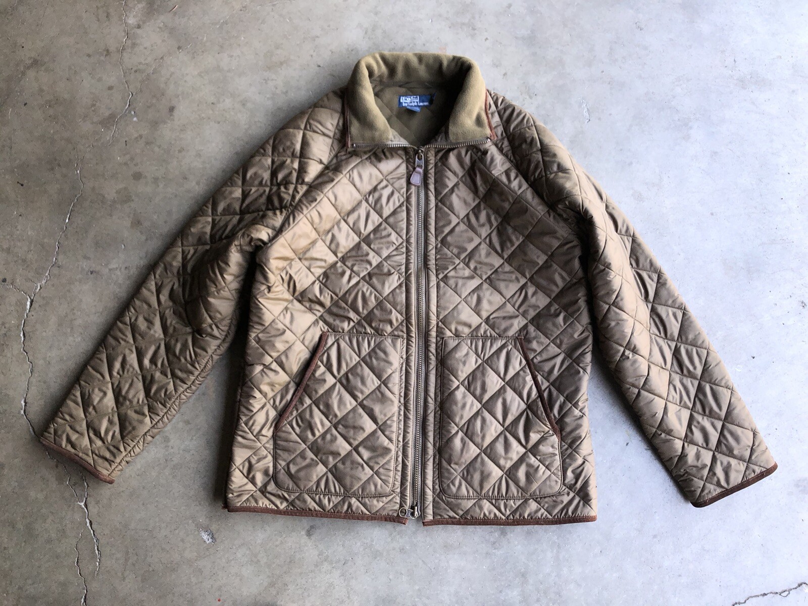 ralph lauren fleece padded jacket