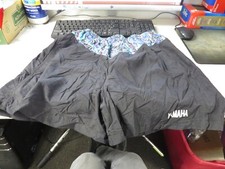 NOS Yamaha Vintage Style Retro Print Nylon Swimming Trunk Shorts Large