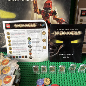 ROSE ART LEGO BIONICLE QUEST FOR MAKUTA ADVENTURE BOARD GAME INCOMPLETE 31390
