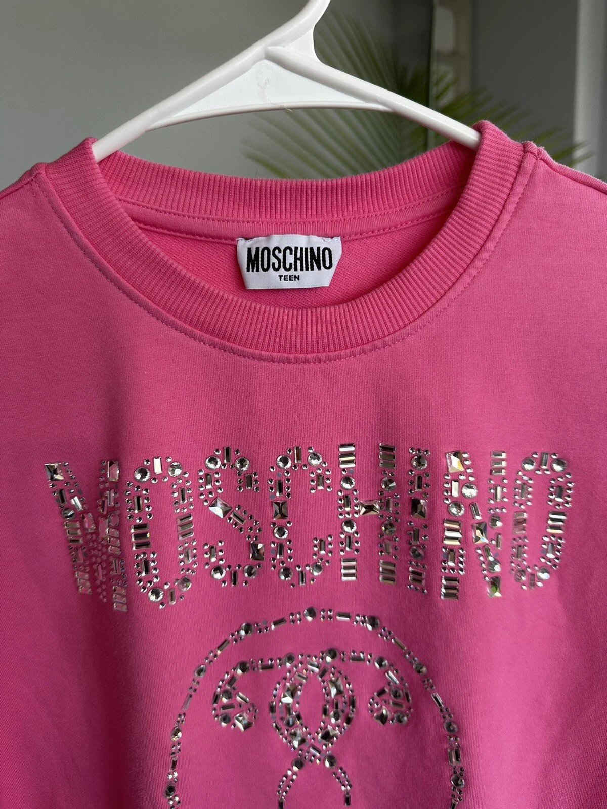 Felpa Moschino rosa per bambina taglia 12