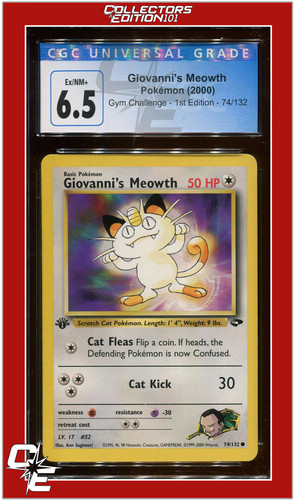 Giovanni's Meowth (1st Edition) graded CGC 6.5 for sale on eBay