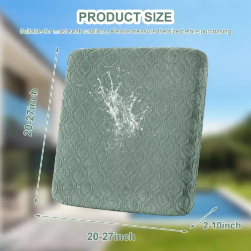 2/4/6PCS Waterproof Patio Stretch Cushion Covers Outdoor Seat Cushions Slipcover - Picture 2 of 38