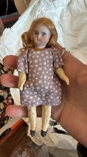 Antique Signed Germany Bisque Doll 5  Jointed Arm Doll