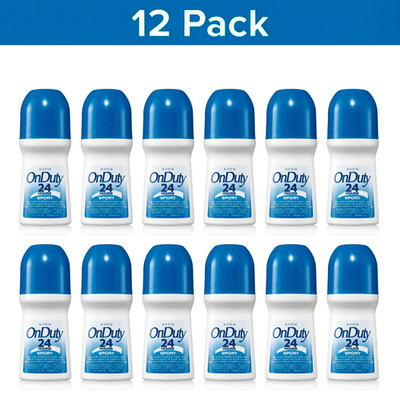 Avon On Duty Sport Roll On Antiperspirant Deodorant 2.6oz 12 Pack 24Hr Citrus