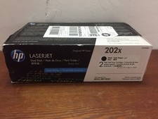 HP 202X 2-pack High Yield Black Original LaserJet Toner Cartridges CF500XD - New