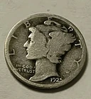 1925 P Mercury Dime circulated 90% Silver  Good G / VG