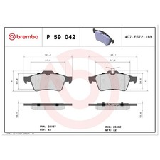 Satz Bremsbeläge Bremsklötze hinten für Jaguar S-Type 2 X200 XF 1 X250 | 2417