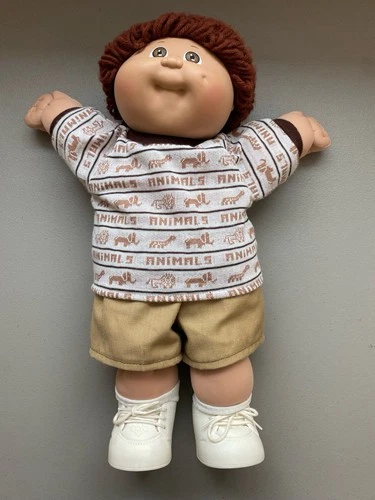 Cabbage Patch Kid Vintage 1982 Brown Hair Brown Eyes Boy Handmade Clothes