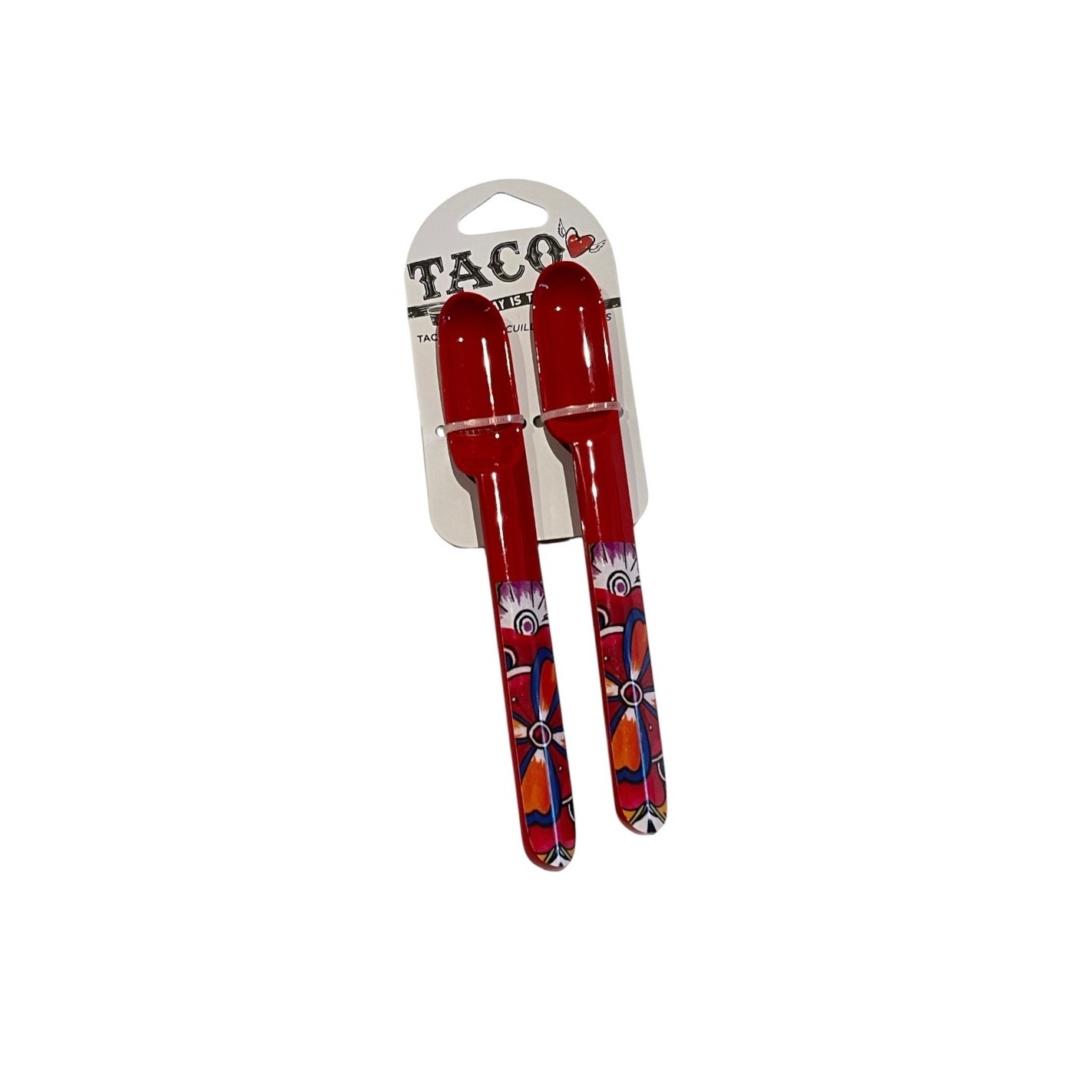 Set of 2 Prepara Taco Spoon Red New 