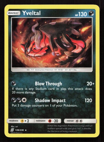 YVELTAL 139/236 Pokemon UNIFIED MINDS Holo