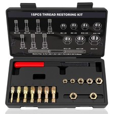 Aikyciu 15 Piece Metric Thread Chaser Set M6 M8 M10 M12 Thread Restorer Tool