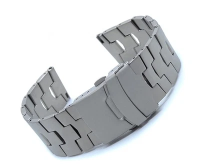 Premium Titanium  Uhrenarmband 22mm  mit Faltschließe Titan - Bild 1 von 4