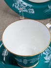 Aynsley Tea Trio Green With White Roses Tea Cup, Saucer & Luncheon Plate  — photo 8