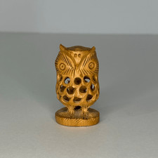 Vintage Hand Carved Wooden Owl With Baby Owl Inside