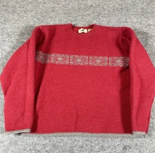 VTG EMS Eastern Mountain Sports Womens Medium Red Wool Short Nordic Heavy Hiking