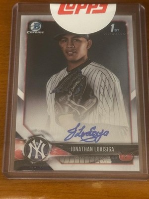 2018 Bowman Chrome Prospect Auto Jonathan Loaisiga #BCPA-JLO Autograph Sealed