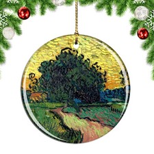 Van Gogh Landscape At Twilight Painting Christmas ornament city travel souvenir