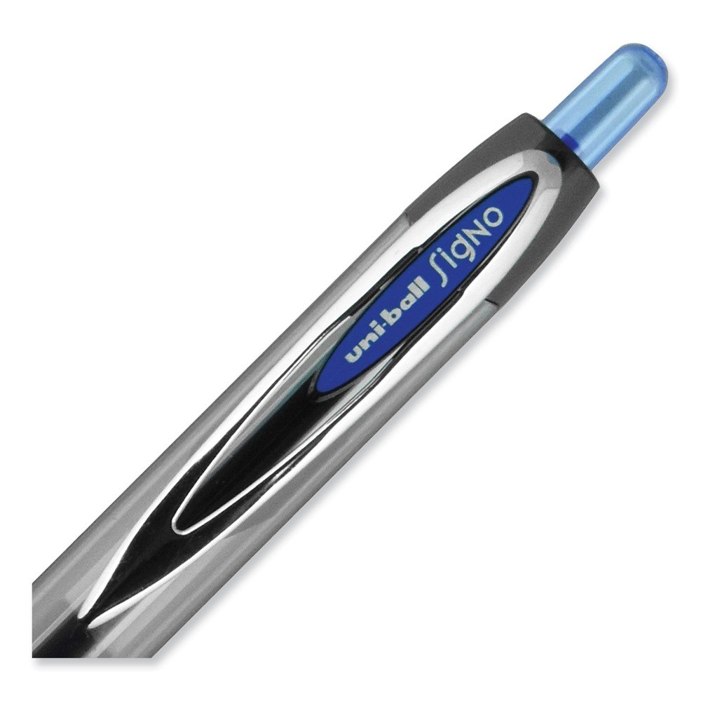 uni-ball 33951 Med 0.7 mm Signo 207 Gel Pen Retrac - S/BLK/BLU (1 Dozen) New