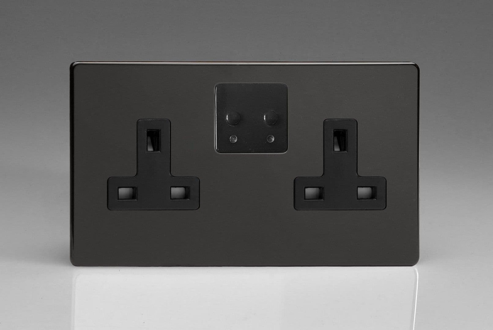 Varilight XDL5VSBS Screwless Premium Black 2 Gang Wi-Fi Socket V-Pro Smart Supla