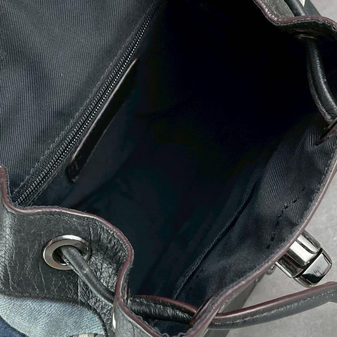 COACH Backpack Leather × Denim Patchwork Women A-… - image 19