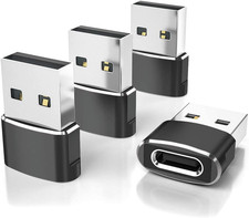 USB to USB C Adapter for Iphone 17 4Pack,Usbc Female to a Male Car Charger Adapt