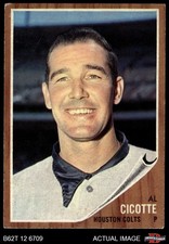 1962 Topps #126 Al Cicotte Normal Tint Colt 45s COMMON VARIATION 3.5 - VG+
