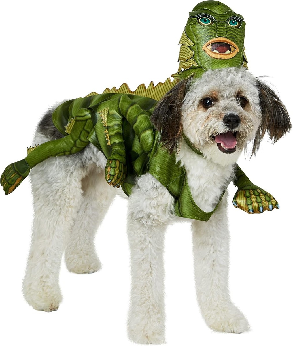 creature from the black lagoon dress Rubies Gill-Man Pet Costume Medium Machine washable NO Lany Dress - Red Color:Picture color