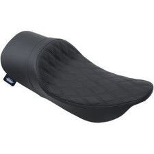 Drag Diamond Stitch Forward Position Low-Profile Solo Seat for 97-07 Road King