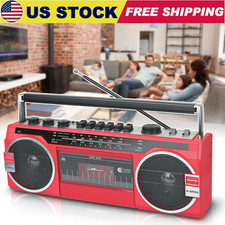 Retro Radio Cassette Radio Player MP3  Recorder Bluetooth Speaker AM/FM/SW/USB
