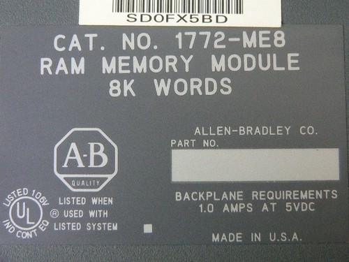 Allen Bradley 1772-Me8 Ram Memory Module * New In Box - Picture 3 of 3