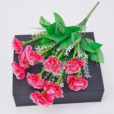 10pcs silk cloth carnation artificial flowers bouquet for wedding home hotel