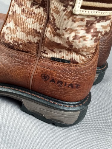 Ariat Camo Patriot Western Steel Toe Work Boot Men Shoe Size 8 D Safety Leather - Picture 19 of 24