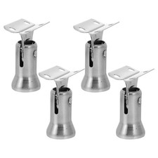 4PCS Stainless Steel Handrail Brackets Stair Railing Column Movable Head Parts