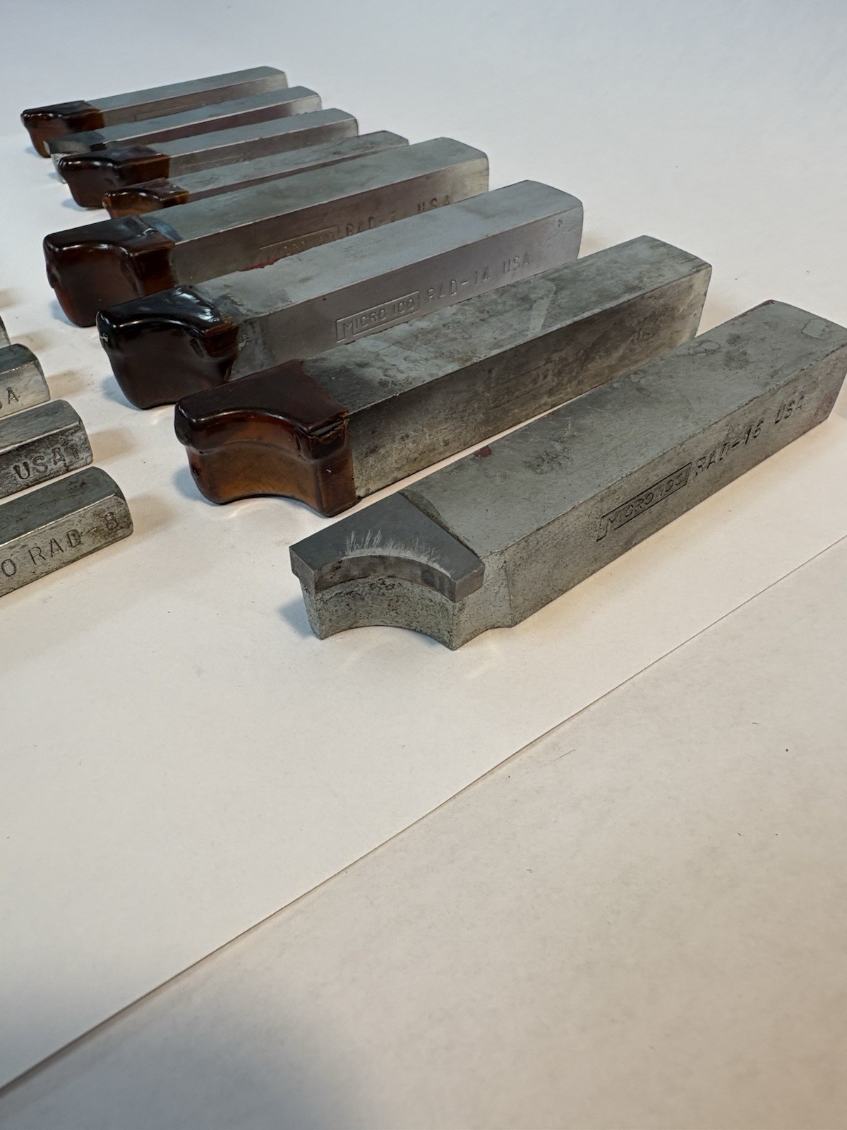 Lathe Radius Tools Micro 100 #1 Thru #16 Set 1/32” Thru 1/2” Carbide Qty. 16 USA