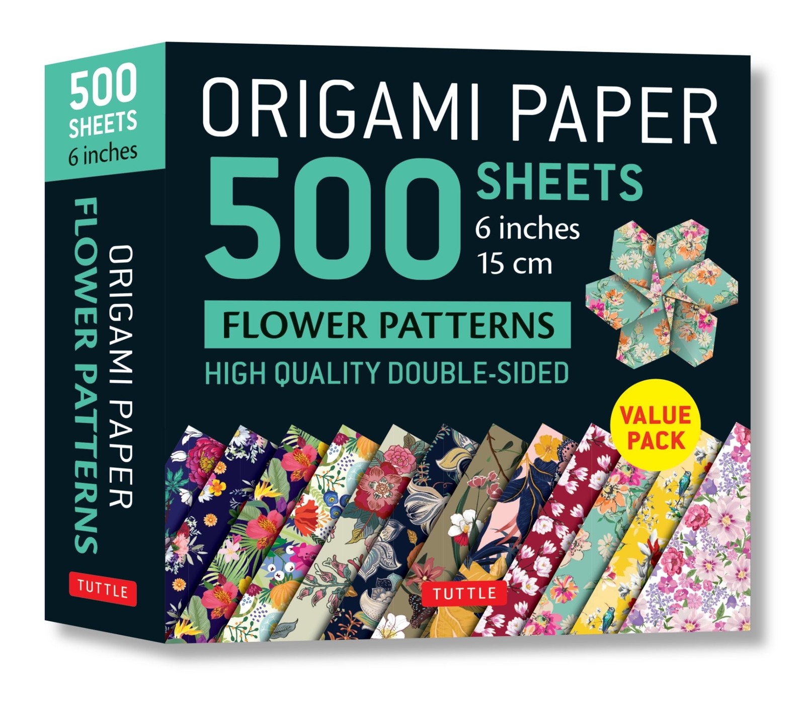 Origami Paper 500 sheets Flower Patterns 6" (15 cm): Tuttle Origami Paper: Double-Sided Origami Sheets Printed with 12 Different Patterns (Instructions for 6 Projects Included) - Image 4
