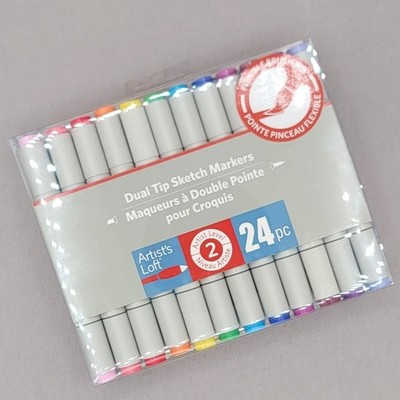 Artists Loft Level 2 Dual Tip Sketch Markers 24 Piece Alcohol Based Set 536363