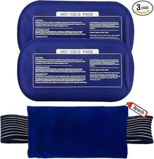 3 Pack Reusable Hot and Cold Ice Packs for Injuries, Knee 3 - Middle