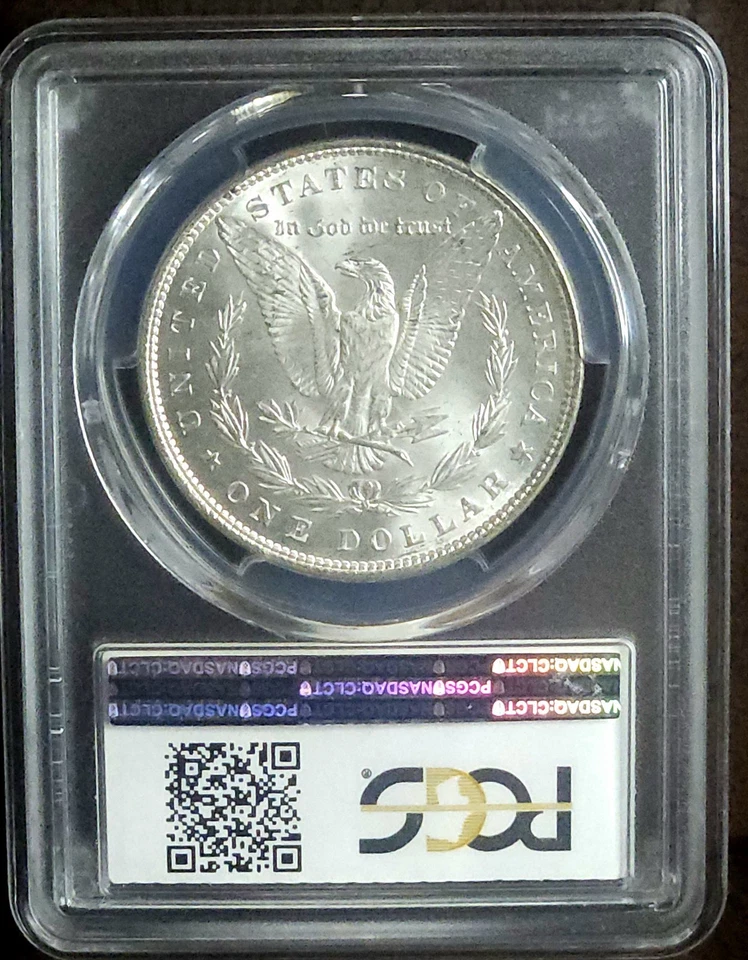 1889 American Silver Morgan Dollar Coin PCGS MS64 - Image 2 of 4