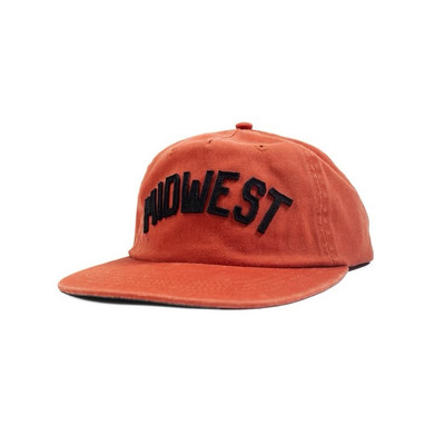 Made Mobb Strap Back Midwest Hat - Rust Orange Cap - Black brim