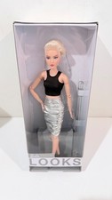 NEW 2021 Barbie Signature Looks Model #8 Tall Blond Pixie Hair Cut Doll HCB78