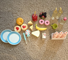 Lot of Dollhouse Miniature Food Drink Accessories Plates Cup Food Plastic