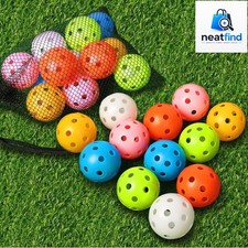 12 Durable Practice Golf Balls - Lightweight Hollow Design for Indoor Backyard