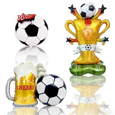 World Cup Trophy Balloon Set - 3 Piece, Featuring Foil Balloons Shaped Like a...