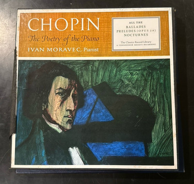 Chopin, The Poetry of the Piano; Ivan Moravec All The Ballades Preludes 4 LPs VG