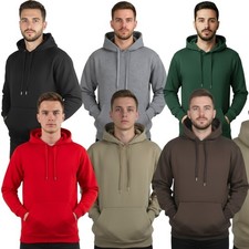 Men's Drawstring Fleece Lined Athletic Sport Fitness Gym Sweater Pullover Hoodie