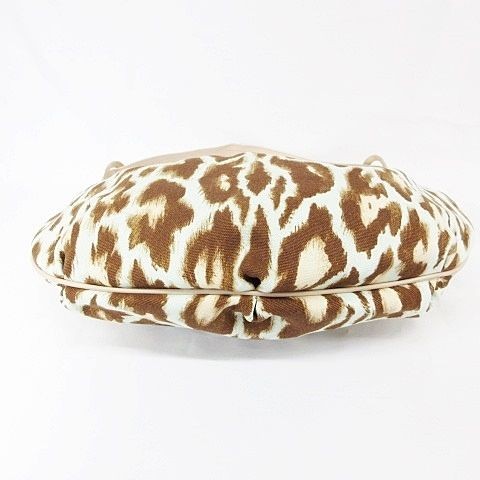 Christian Dior Shoulder Bag One Tuck Animal Print Leopard Canvas Brown Used thumbnail 4