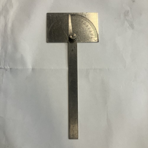 Starrett C183 Steel Protractor Rectangular Head 180 Degrees Machinist Tool
