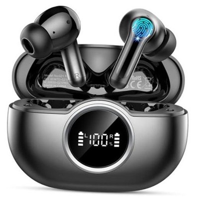Wireless Earbuds, 2026 Bass-3.0 Bluetooth 5.4 Headphones 3D-Stereo A-Black PRO