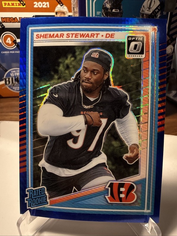 2025 Panini Donruss Optic - Rated Rookie Shemar Stewart #260 Blue Hyper Prizm...